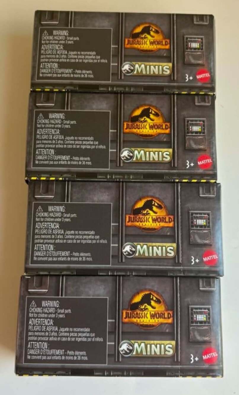 Jurassic World Dominion Minis Mini Dinosaur Blind Boxes 2020 Lot of 4